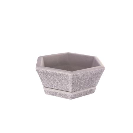 Betonový květináč šedý velký